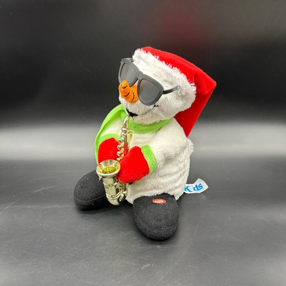Vintage Musical Snowman Christmas Decoration Saxophone Kids Of America 2005